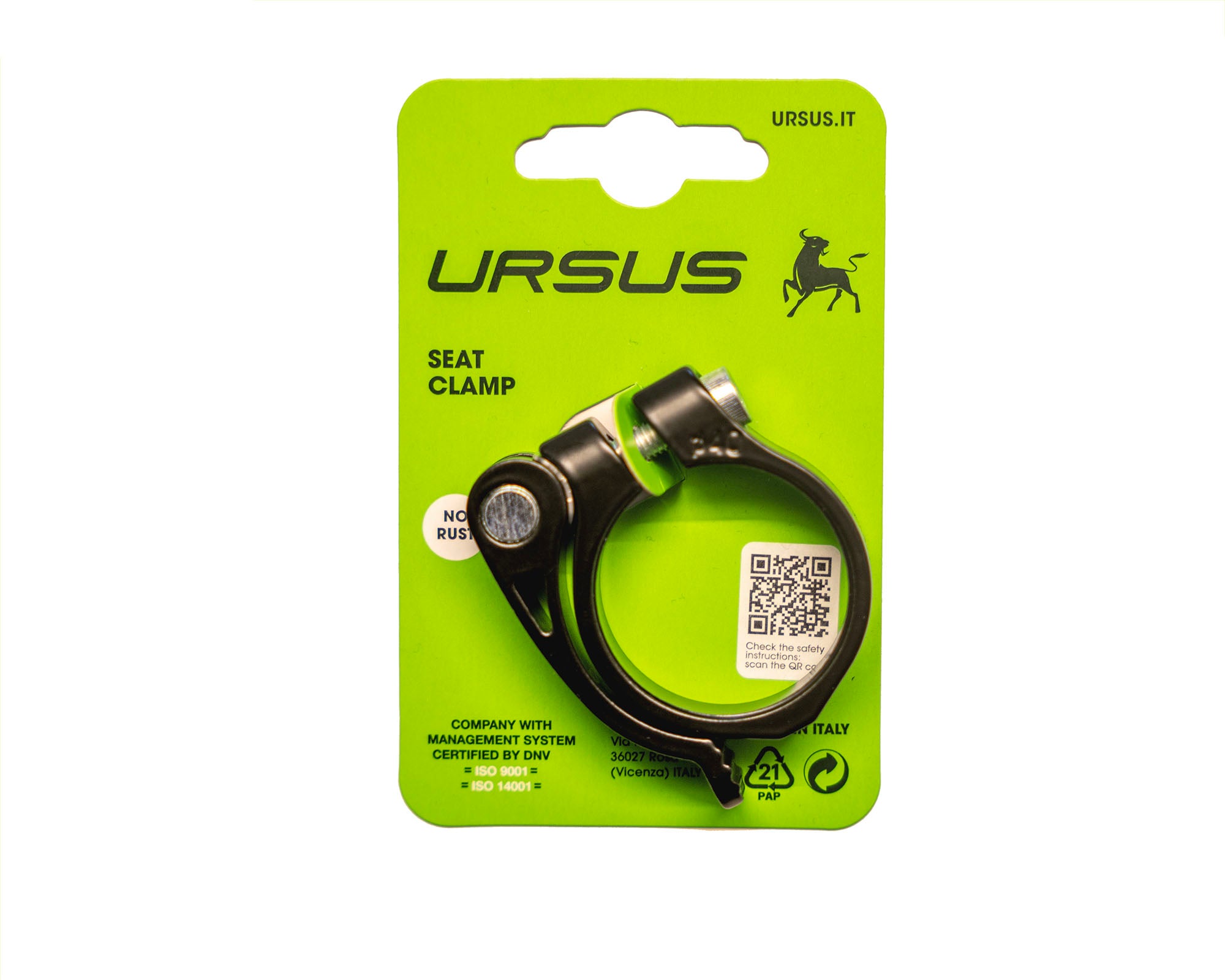 Ursus zadelpenklem 40mm met snelspanner alu zwart