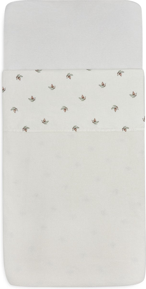 Jollein baby laken ledikant 120x150cm rosehip