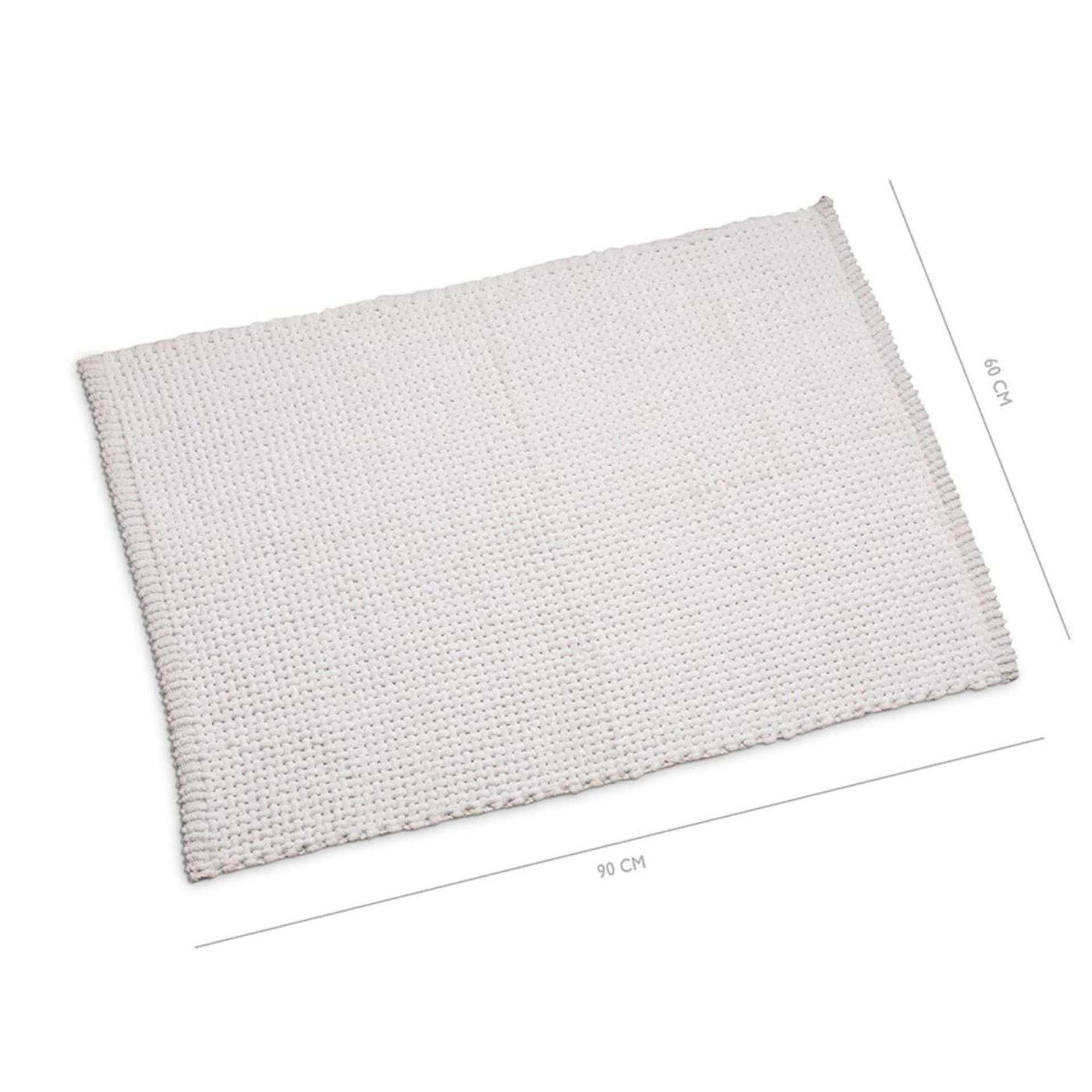 Wicotex antislip badmat vlecht 60x90 cm wit