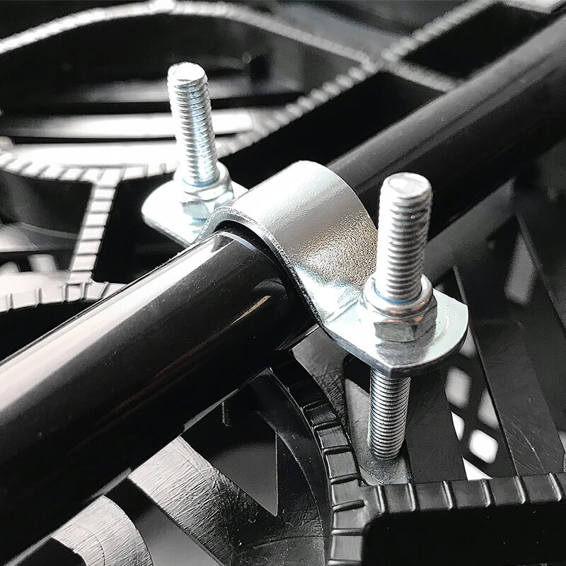 Bicycle crate mounting kit galvanized