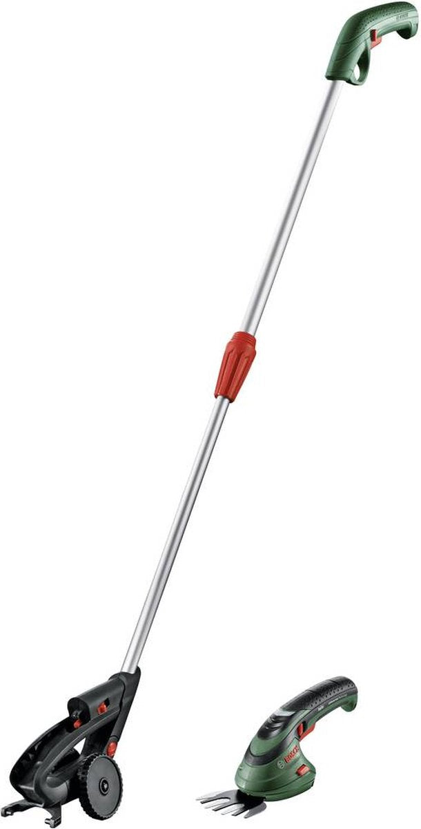 Bosch isio accugrasschaar - incl. telescopische steel, 3,6 v accu (1,5 ah) en 3,5 uur lader