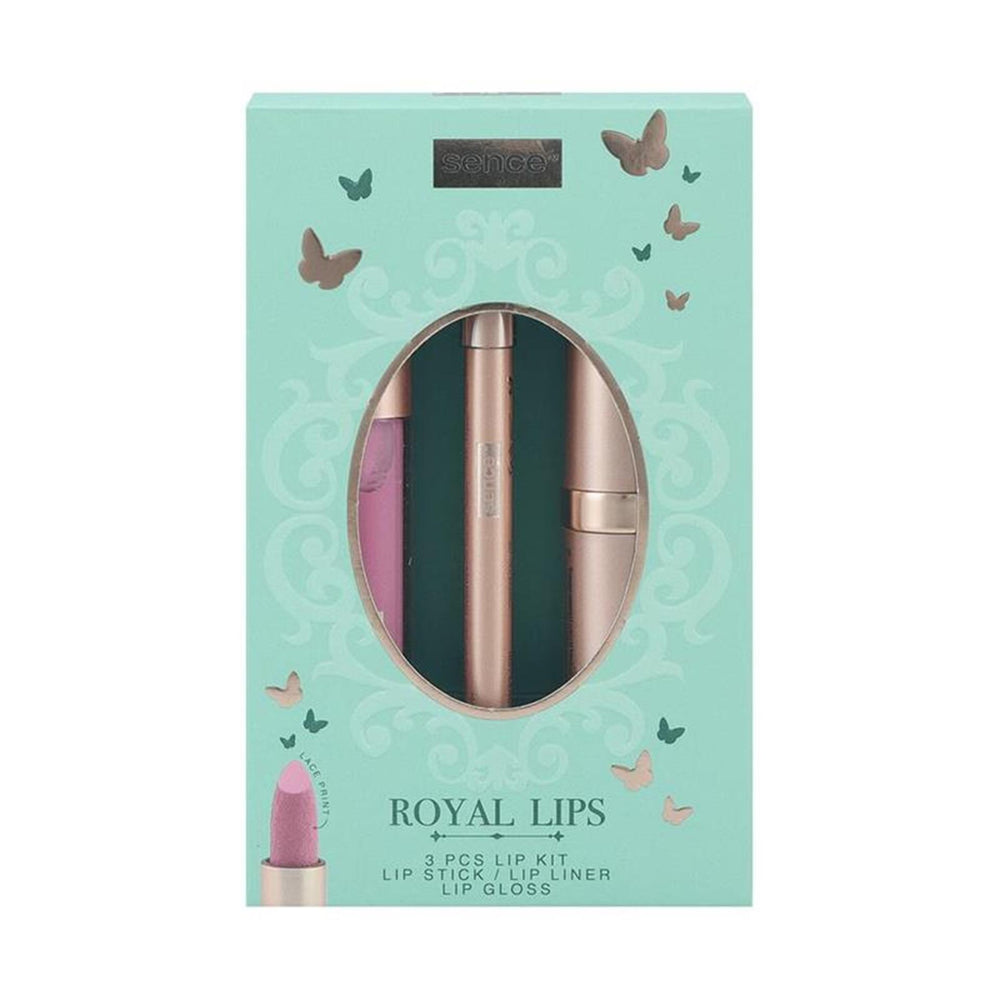 Sence beauty giftset 3-delig lip kit royal chic- lipstick lipliner lipgloss