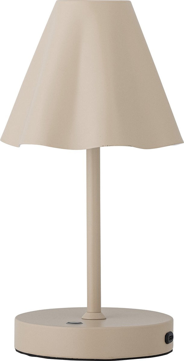 Bloomingville - lianna draagbare lamp - oplaadbaar - beige - metaal