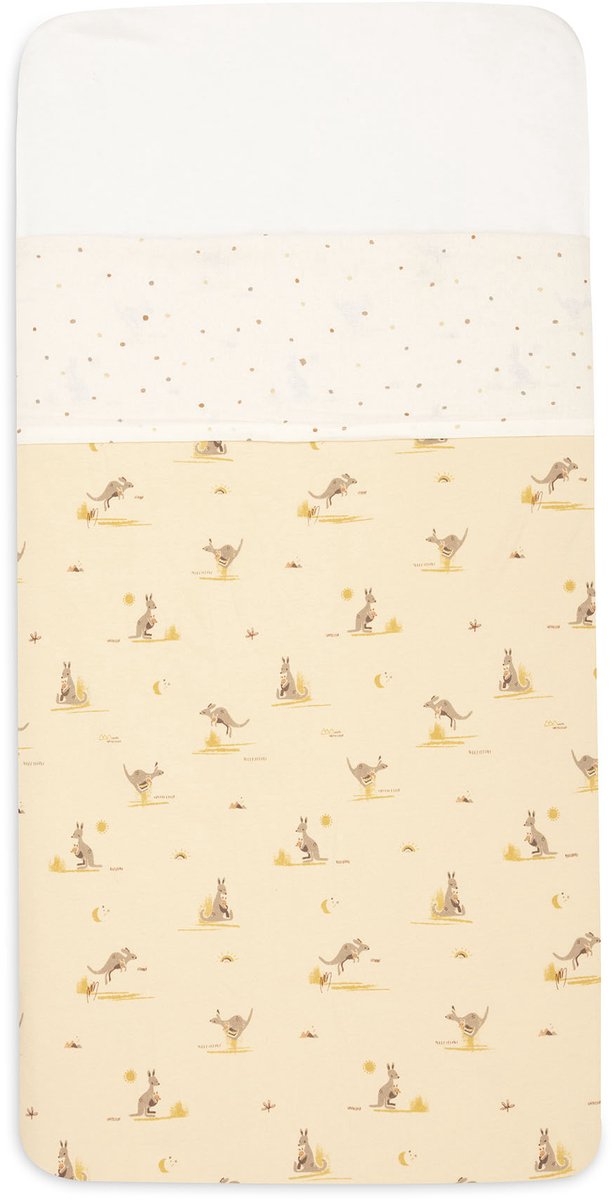 Jollein laken wieg - 75x100cm - katoen - kangaroots - dusty dot