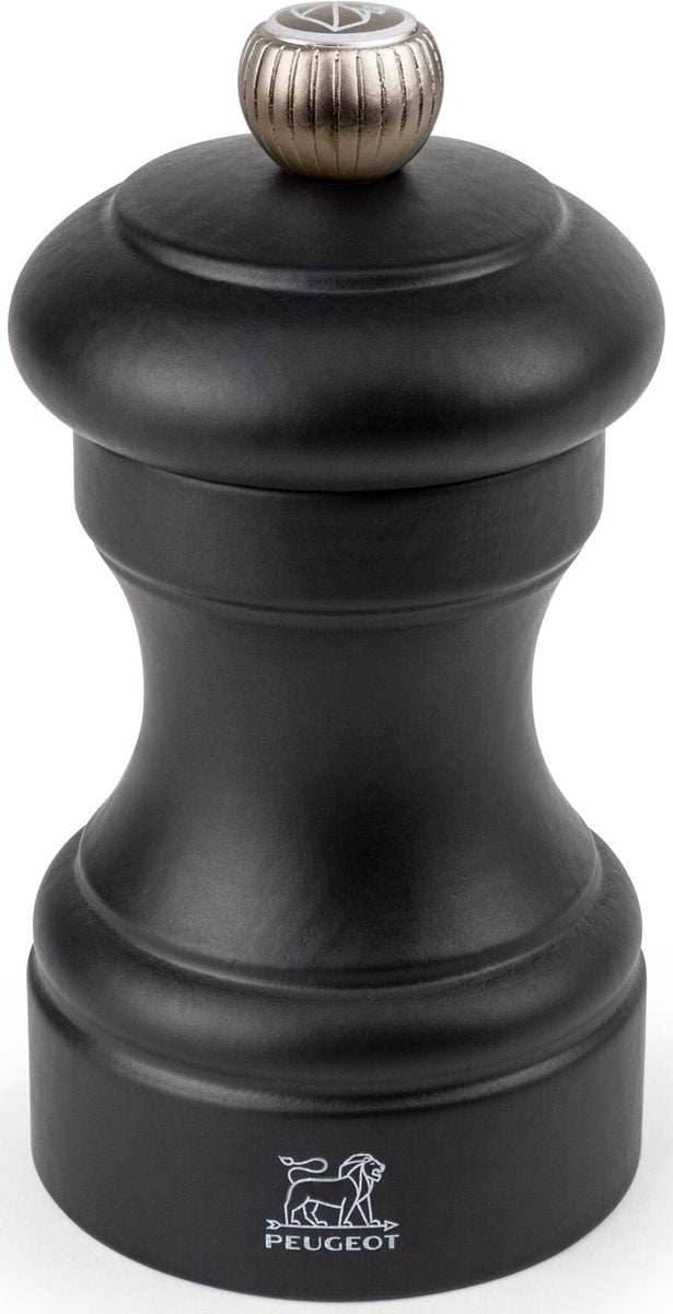 Peugeot bistro zoutmolen 10 cm - mat zwart - beukenhout