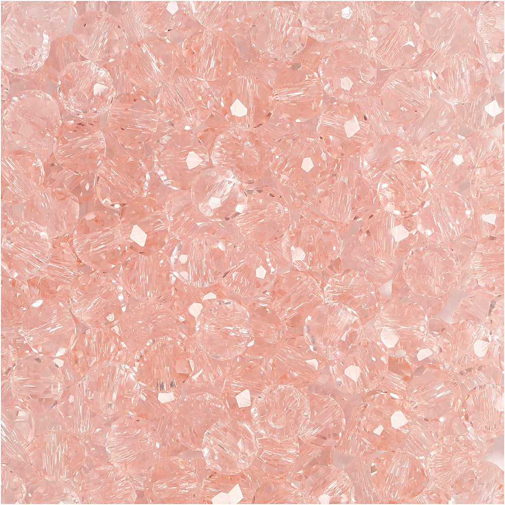 Creatief bedrijf facetkralen roze, 100st.