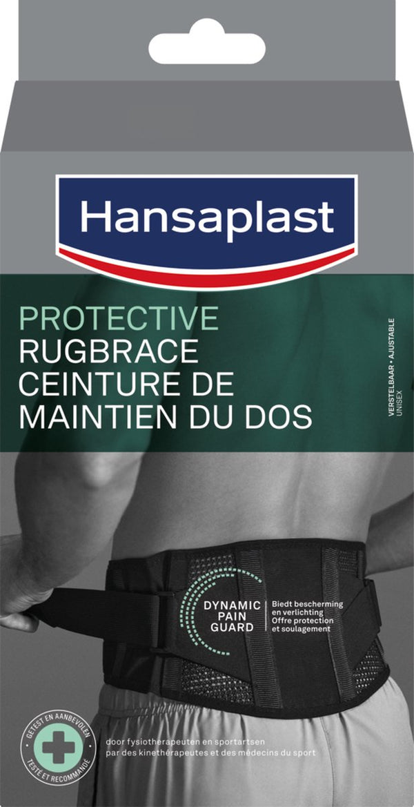 Hansaplast protective sport rugbrace - onderrug brace - rugsteun - verstelbaar - zwart - 1 stuk