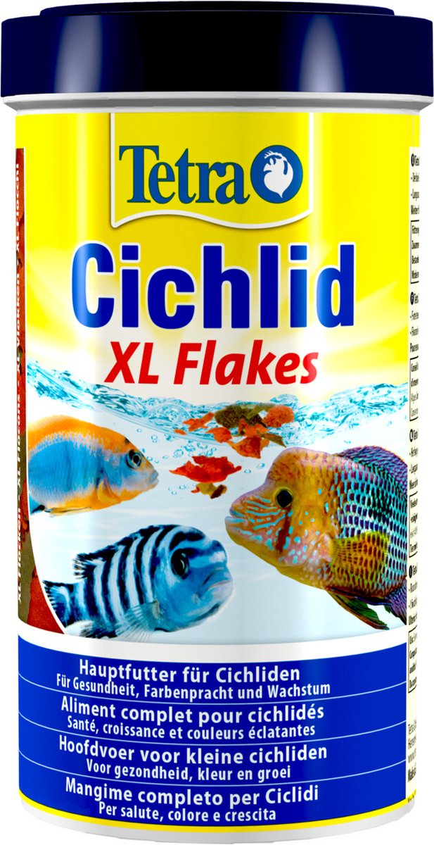 Tetra cichlid xl vlokken - vissenvoer - 500 ml