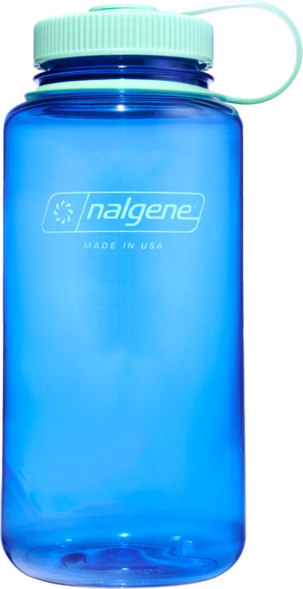 Nalgene - wide mouth bottle - drinkfles - waterfles - lekvrij - 1000ml - bpa free - sustain - cornflower blue