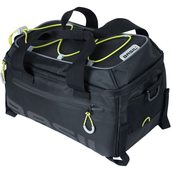 Basil Miles Trunkbag - Sportieve zwarte bagagedragertas voor sportievelingen - 7L - Zwart Lime