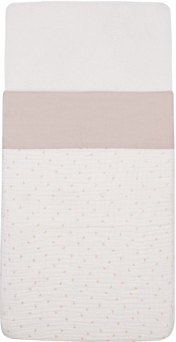 Jollein baby laken ledikant - 120x150cm slub - nougat