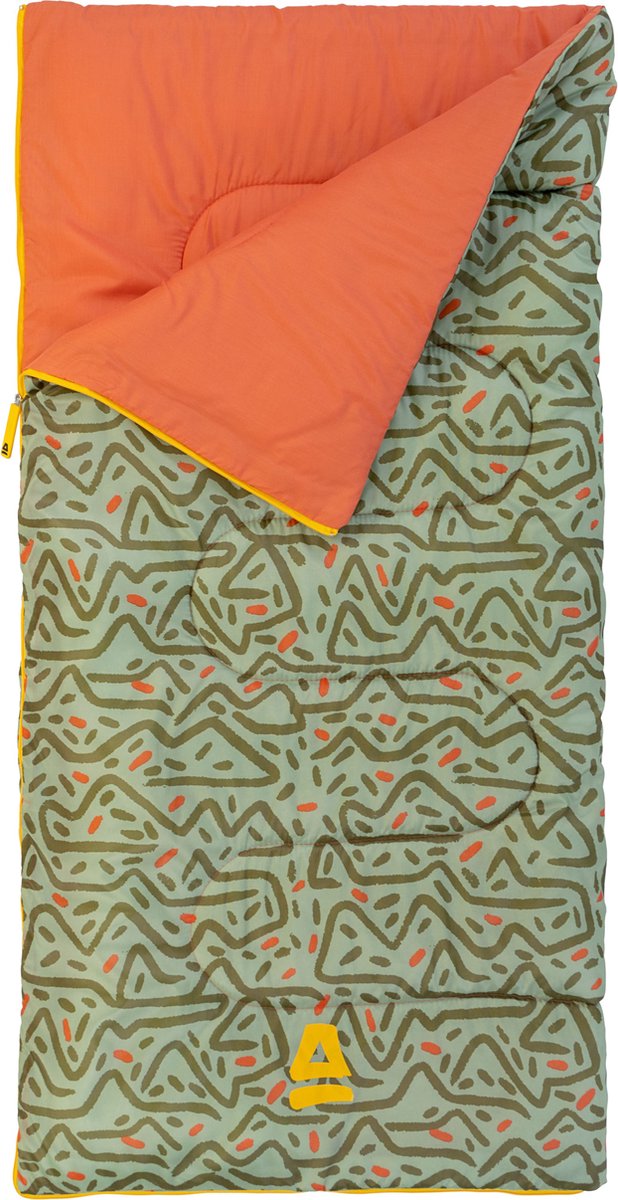 Abbey camp kinderslaapzak 2 seizoenen - dekenmodel - groen - 140x70cm - warm comfortabel - koppelbaar