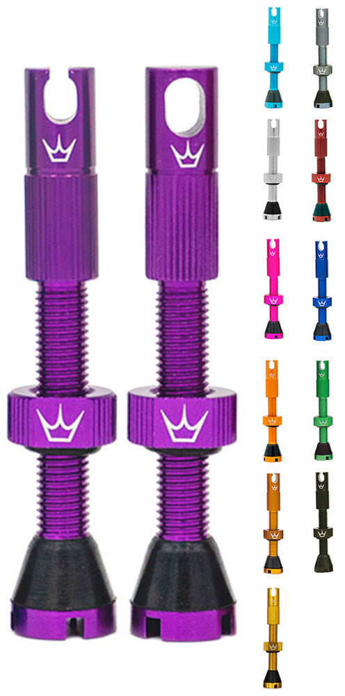 Peaty's chris king mk2 tubless valves - 42mm | violet