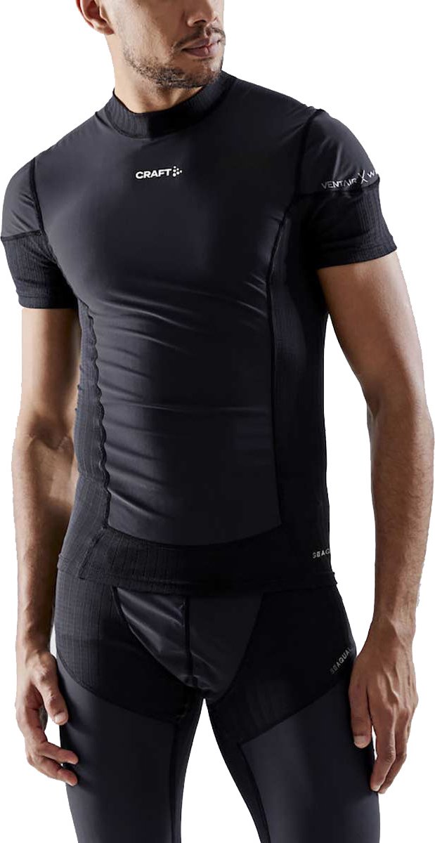 Craft active extreme x wind ss m heren thermoshirt - zwart - granite