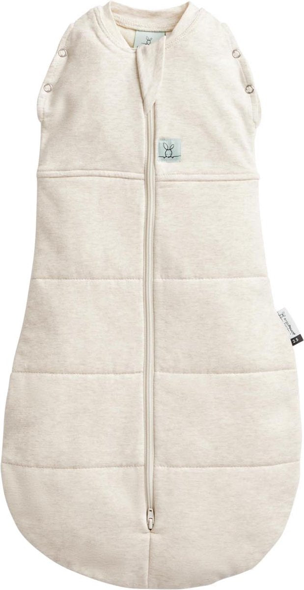 Ergopouch cocoon inbaker slaapzak - 2,5 tog - slaapzak baby - inbakerslaapzak - slaapzakken- 6-12 md - oatmeal marle
