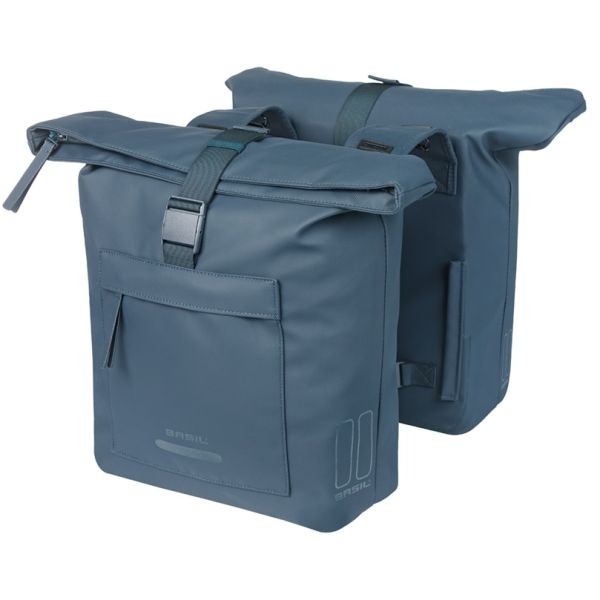 Basil b.v. dubbele fietstas basil brooklyn 41l 14 x 30 x 37 cm - blauw
