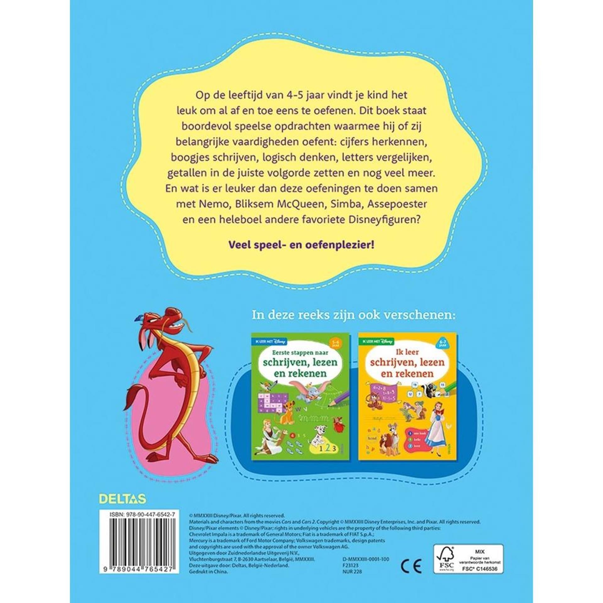 Deltas disney ik leer met - schrijven, lezen en tellen (4-5 j.)