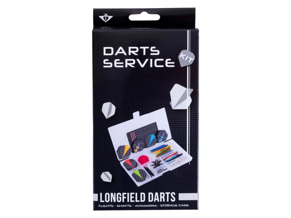 Longfield darts service kit accessory set 141-piece in plastic box