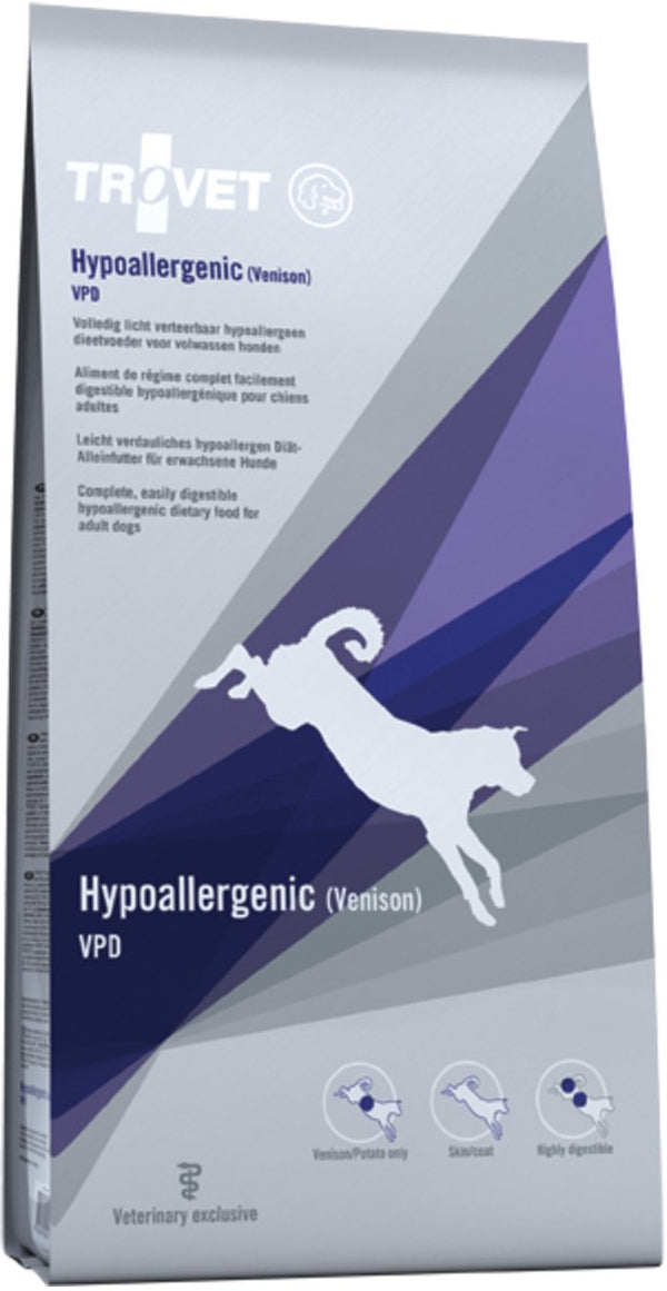 0 0 trovet vpd hypoallergenic dog - hondendieetvoer - hert 3 kg