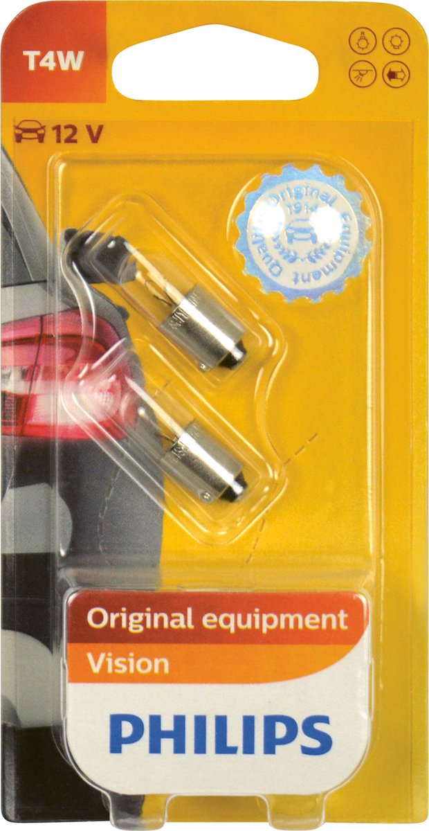 Philips autolamp t4w 12v4 ba9s b2