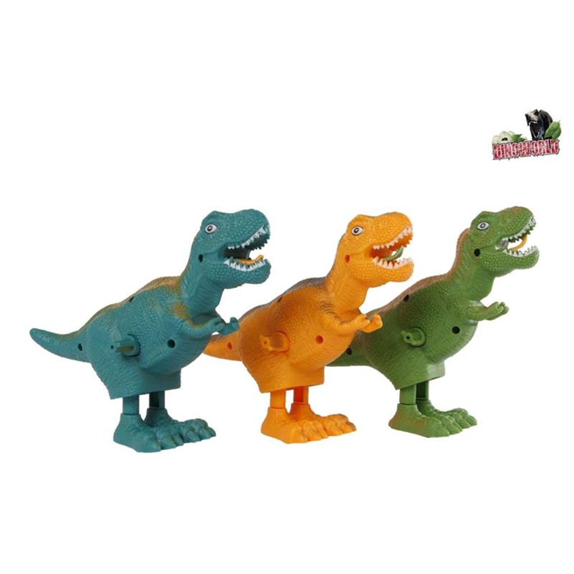 Dinoworld lopende t-rex dino opwindbaar 16cm