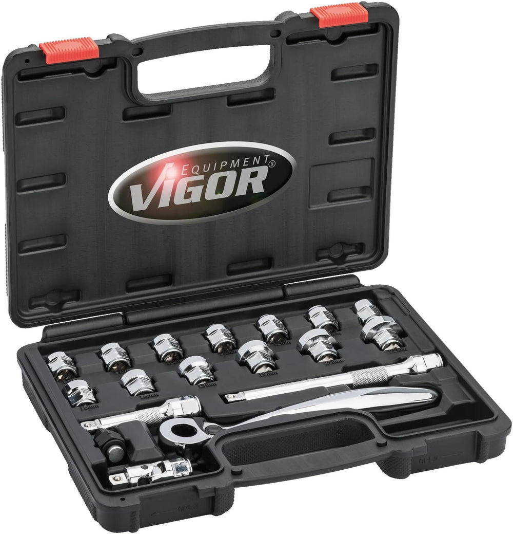 Vigor steckschlüsselsatz socket wrench sets 3 8 18tlg.