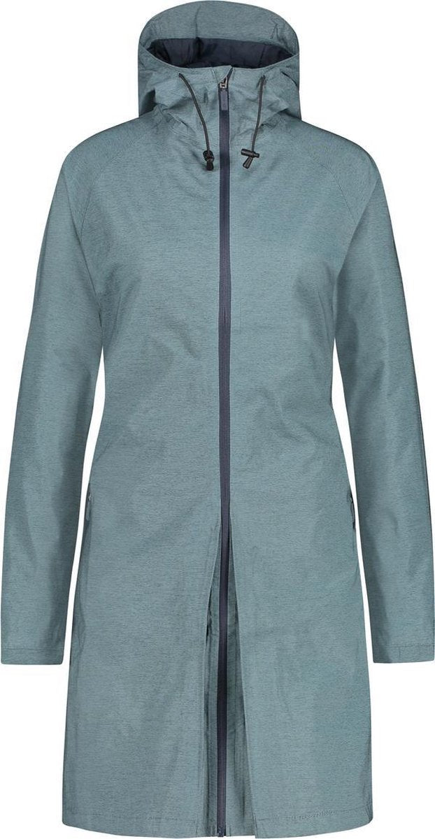 Agu seq regenjas dames – 2-in-1 jas poncho – waterdicht winddicht – getailleerde pasvorm – blauw - l