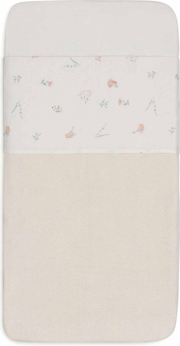 Jollein - baby laken wieg - 75x100cm - babybed - katoen - lovely birds