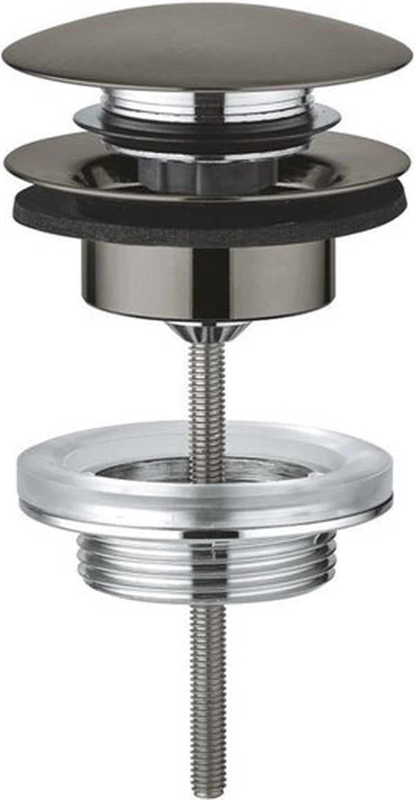 Grohe afvoergarnituur - push-open - brushed hard graphite (antraciet)