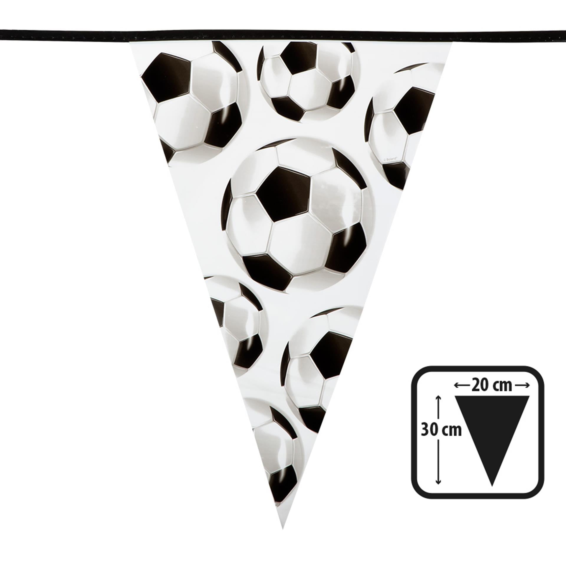 Vlaggenlijn Voetbal Puntvlaggen, 6mtr.