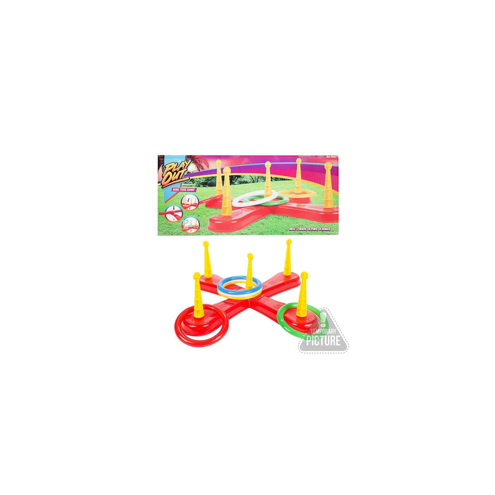 Toi-toys speelt ringwerpspel helder met 5 ringen