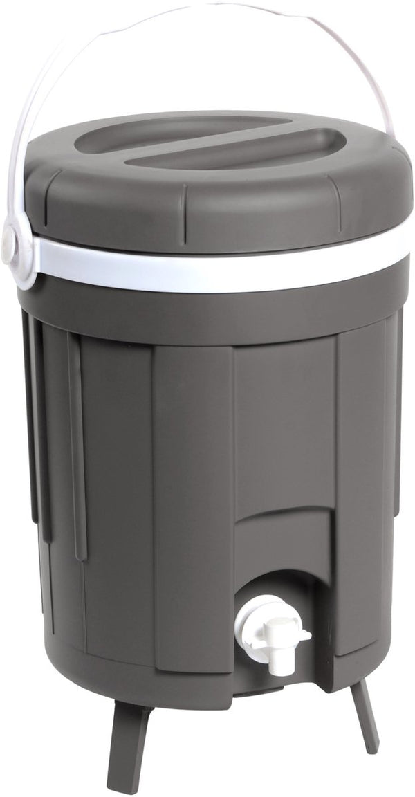 Eda jerrycan water met kraan - sapcontainer 8 liter - grijs - tafelmodel