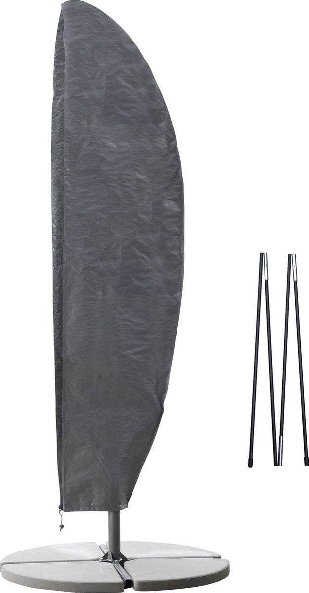 Nature - garden furniture cover - parasol cover - h260 x ø54-ø32 ø33-ø20cm - with cord and zipper