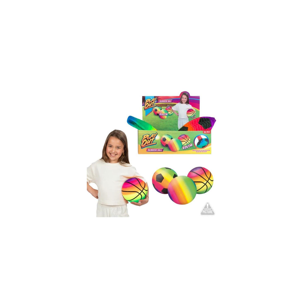 Toi-toys play out regenboog bal 20cm 3 assorti
