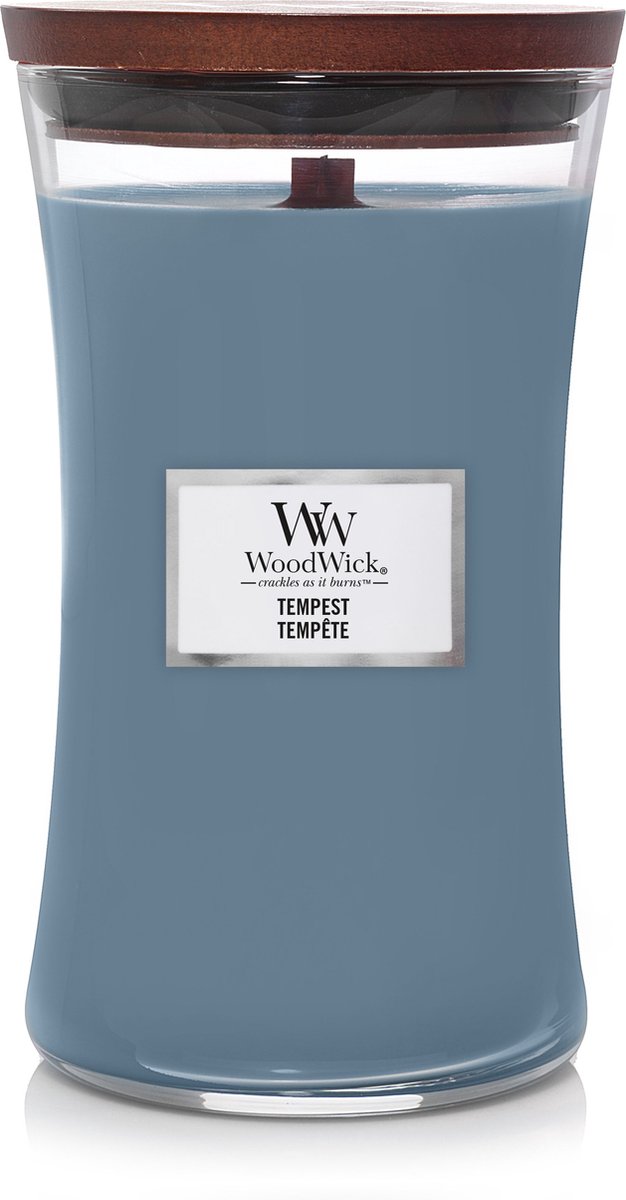 Woodwick hourglass large geurkaars - tempest - 130 branduren