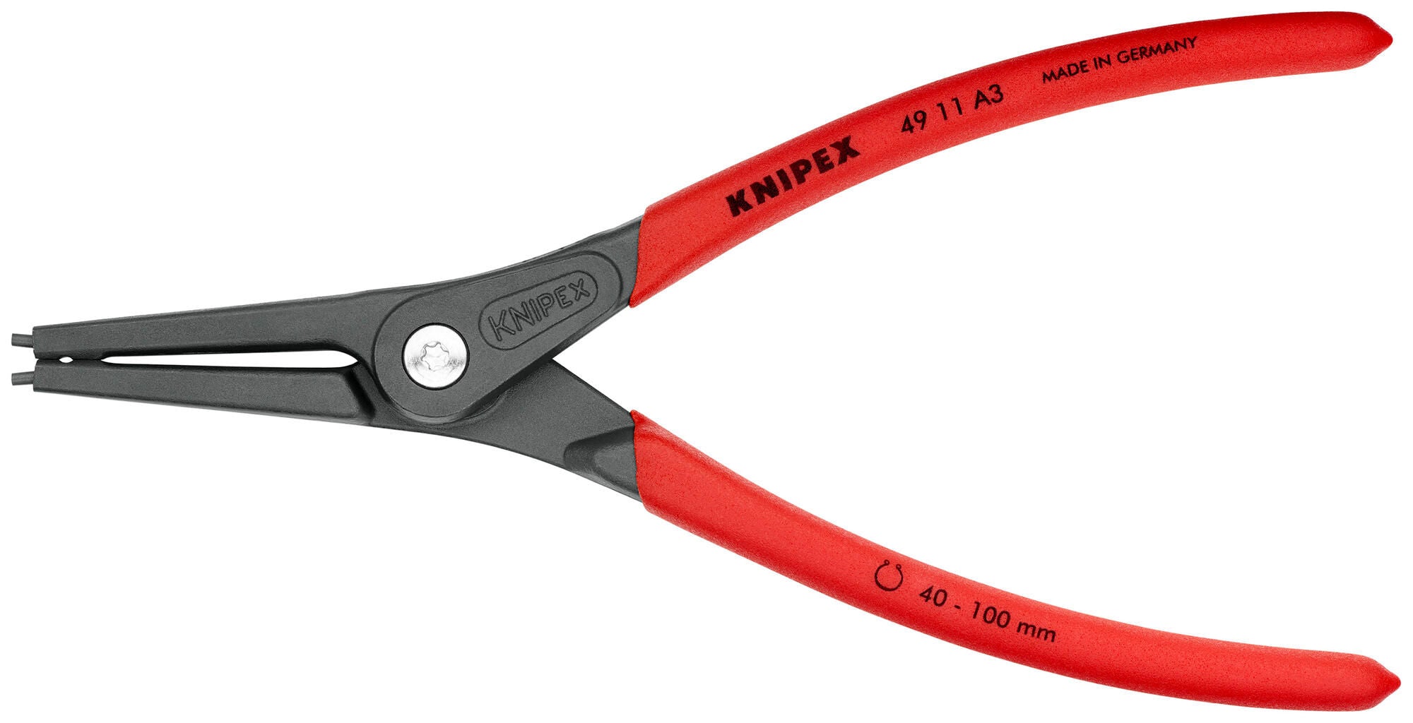 Knipex precisie borgveertang a3 recht ø40-100 uitw