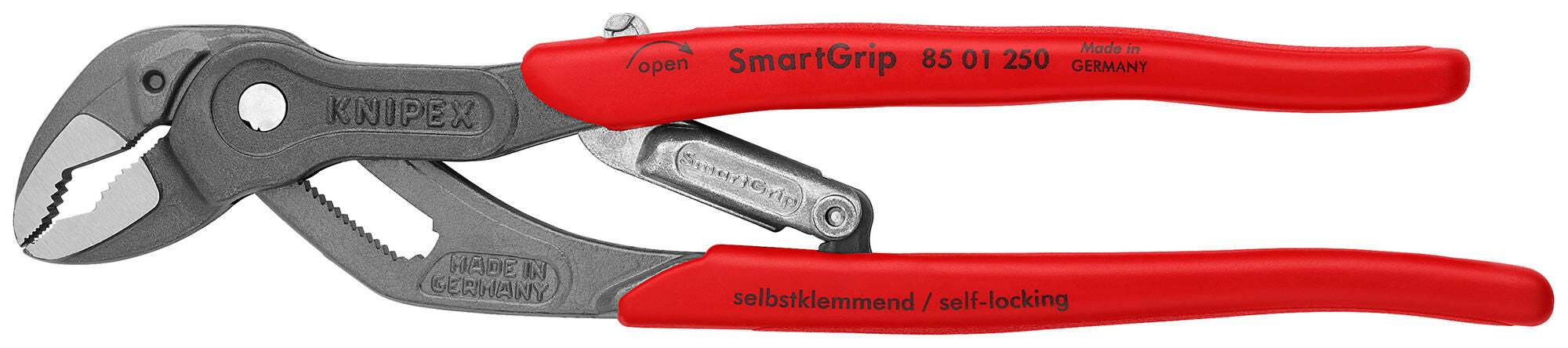 Knipex smartgrip waterpomptang 8501250 zweedse- waterpomp-tang (rood)