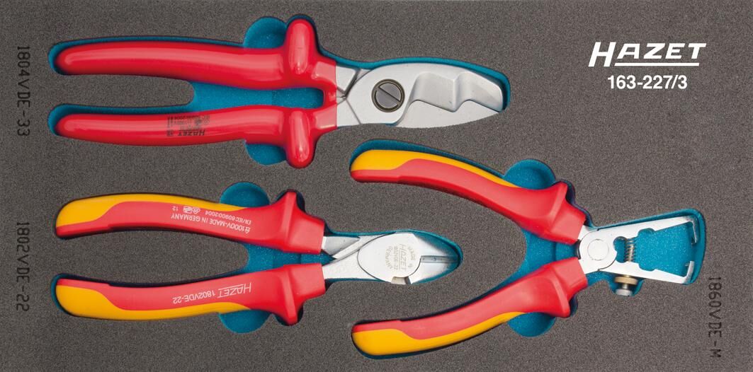 Hazet tangen set pliers set vde 3-part