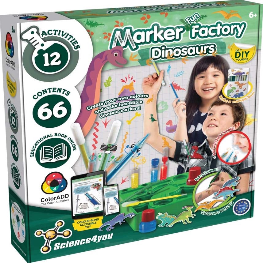 Oku science 4 you marker factory met dinosaurusessen