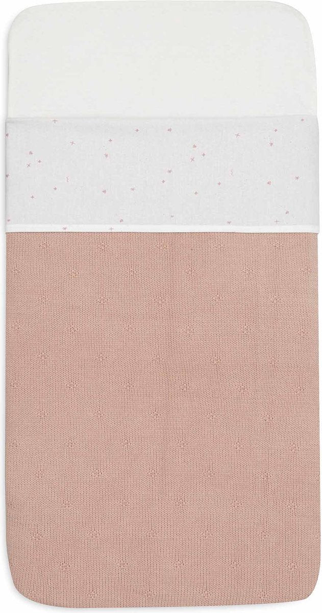 Jollein - baby laken ledikant - 120x150cm - ledikant, babybed - katoen - twinkling wild rose
