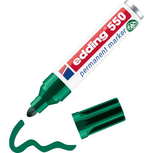 Permanentmarker edding 550 3 -4 mm groen rond