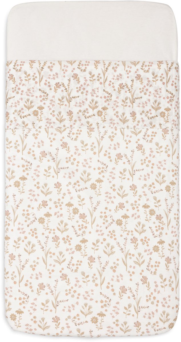 Jollein baby laken ledikant - 120x150cm - babybed - katoen - bloomy
