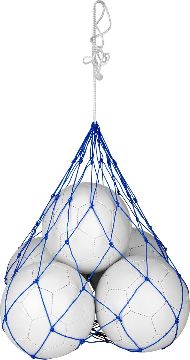 Avento ballennet voor 5 ballen - kobalt wit