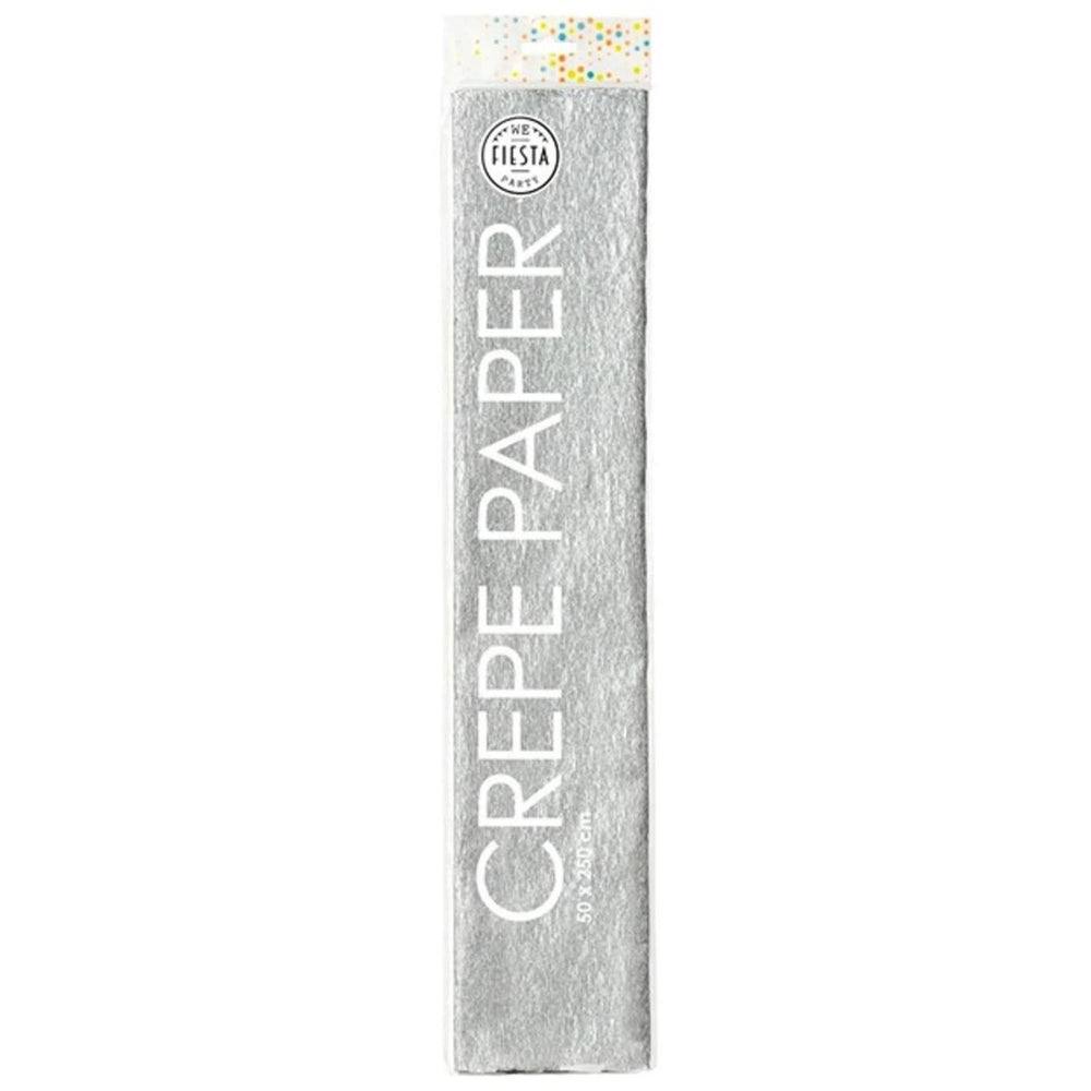Globos crêpepapier zilver, 50x250cm