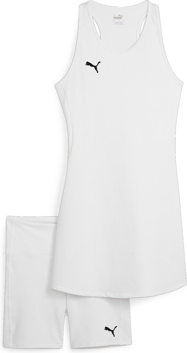 Puma teamgoal dress dames sportjurk - white- black