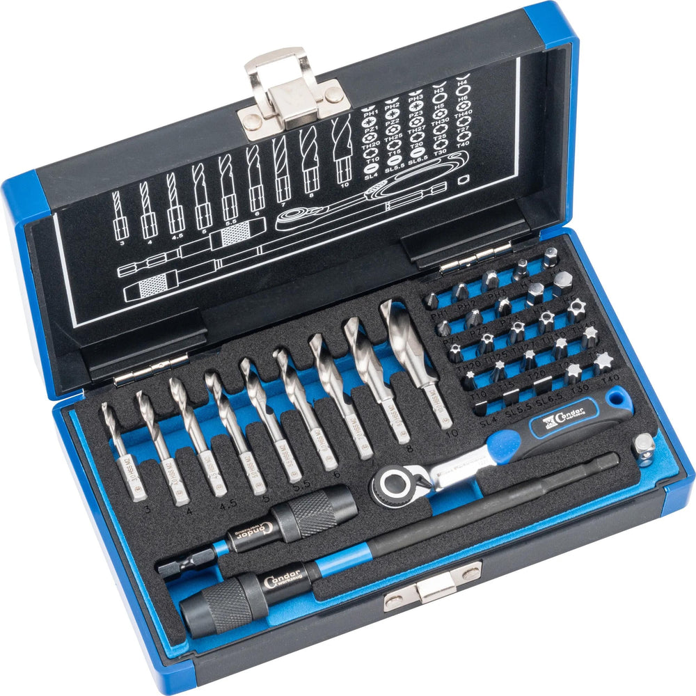Condor spiralbohrersatz 39600 spiral drill bits hss-g 38tlg.
