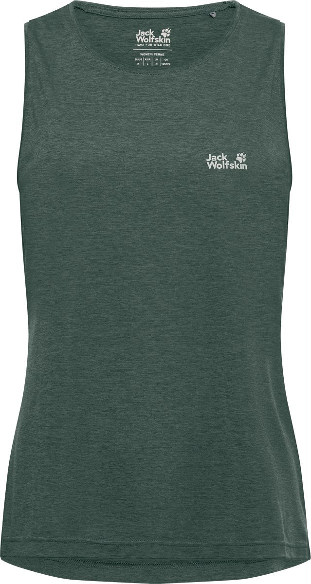Jack wolfskin wildtrail tank top w dames outdoorshirt-sago palm
