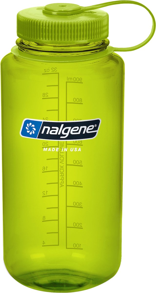 Nalgene - wide mouth bottle - drinkfles - waterfles - lekvrij - 1000ml - bpa free - sustain - spring green