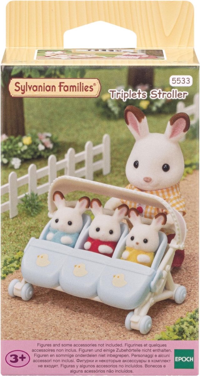 Epoch Sylvanian families 5533 wandelwagen drieling
