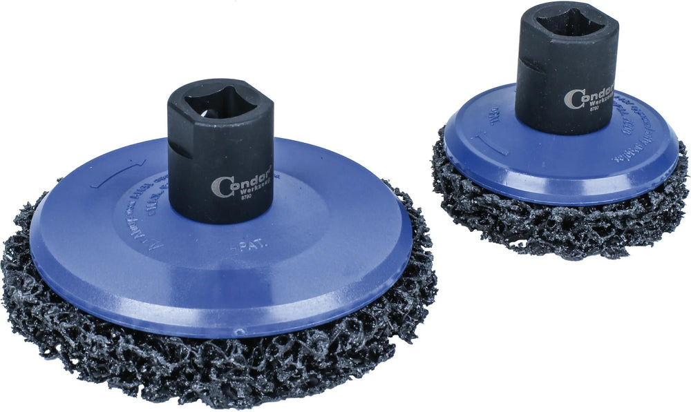 Condor wielnaaf reinigingsset 8790 grinding discs set 65+105mm 2-piece.